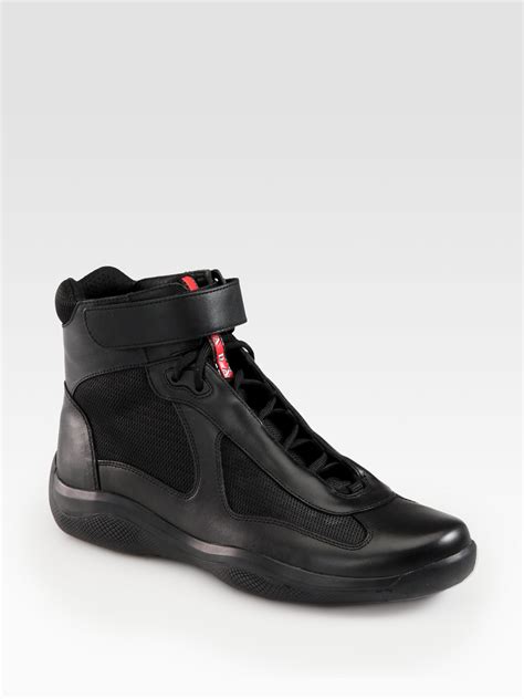 mens prada sneakers|Prada high top sneakers men.